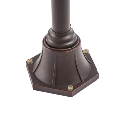 Lindby Bilma -ulkovalaisin, 3-lamppuinen, ruoste, 220 cm, lasi, IP65