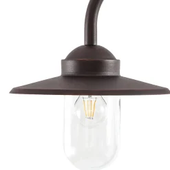Lindby Bilma -ulkovalaisin, 3-lamppuinen, ruoste, 220 cm, lasi, IP65