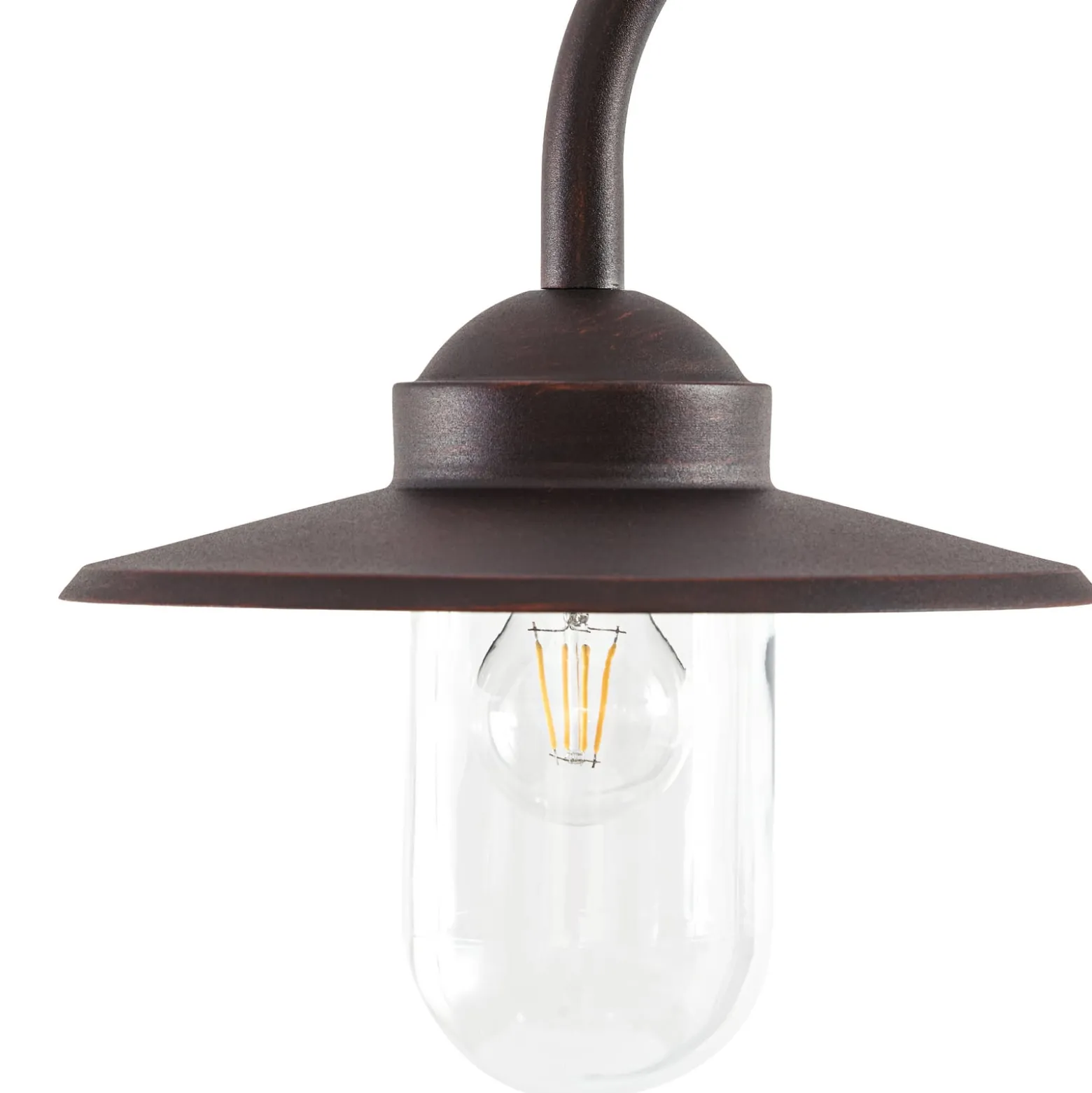 Lindby Bilma -ulkovalaisin, 3-lamppuinen, ruoste, 220 cm, lasi, IP65