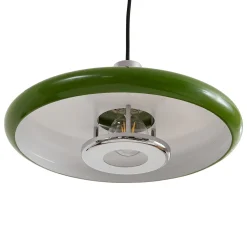 Lindby Branford -riippuvalaisin, retro, Ø 35 cm, vihreä, metalli