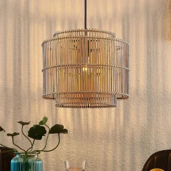 Lindby Bridga riippuvalaisin, Ø 35 cm, musta, bambu