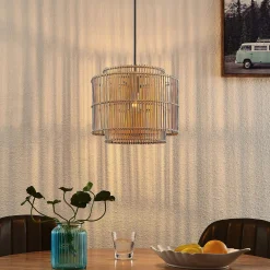 Lindby Bridga riippuvalaisin, Ø 35 cm, musta, bambu