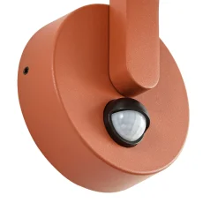 Lindby Capelo LED-ulkoseinälamppu, sävytetty, halkaisija 20 cm, liiketunnistin