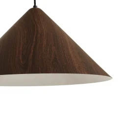 Lindby Clarine-riippuvalaisin, pähkinäpuu, Ø 50 cm, metalli