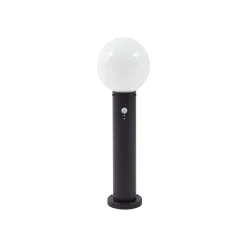 Lindby Dangan-pollarivalaisin, musta/opaalinen 60 cm, lasi, anturi