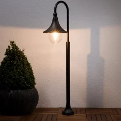 Lindby Daphne polkuvalaisin, 120 cm, musta, metallia, E27
