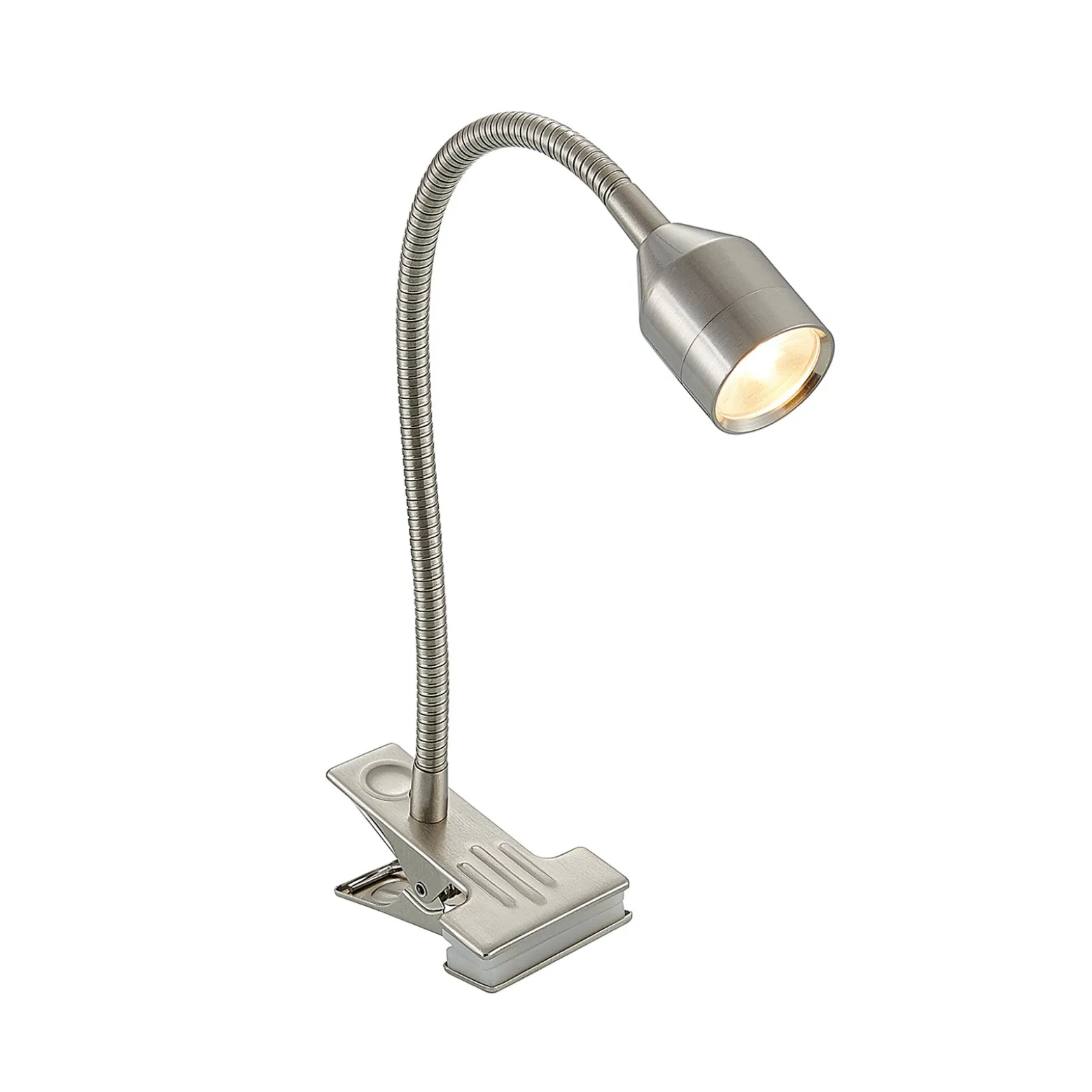 Lindby Djamila LED-puristinvalaisin, nikkeli satinoitu