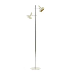 Lindby Dylan -lattiavalaisin, 2-lamppuinen, kromi/beige, 150 cm, E14