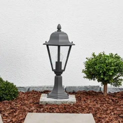 Lindby Edana jalustavalaisin, 52 cm, antrasiitti, E27, IP44