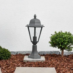 Lindby Edana jalustavalaisin, 52 cm, antrasiitti, E27, IP44