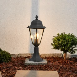 Lindby Edana jalustavalaisin, 52 cm, antrasiitti, E27, IP44