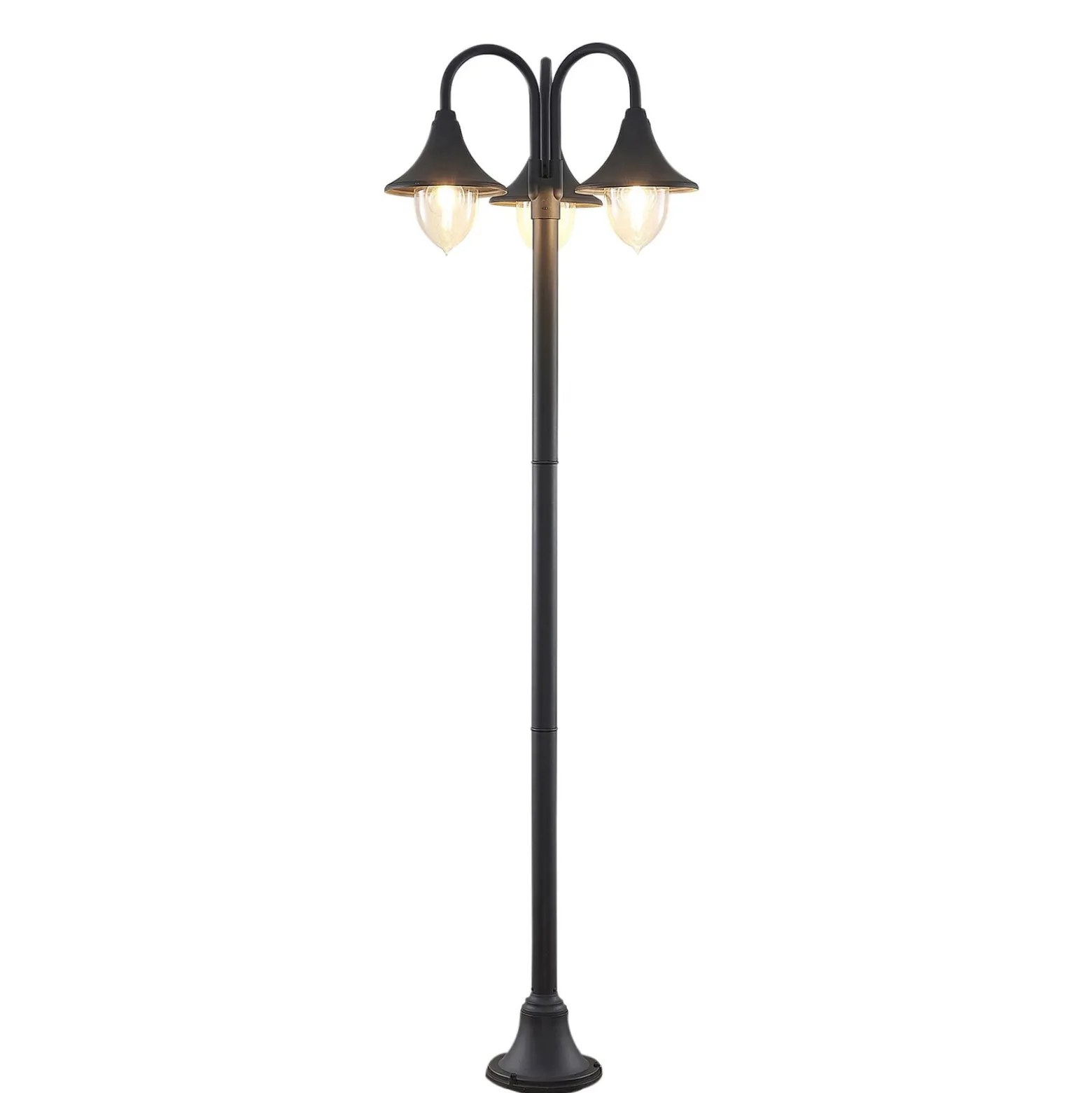 Lindby Edric pylväsvalaisin, korkeus 215 cm, antrasiitti, alumiini