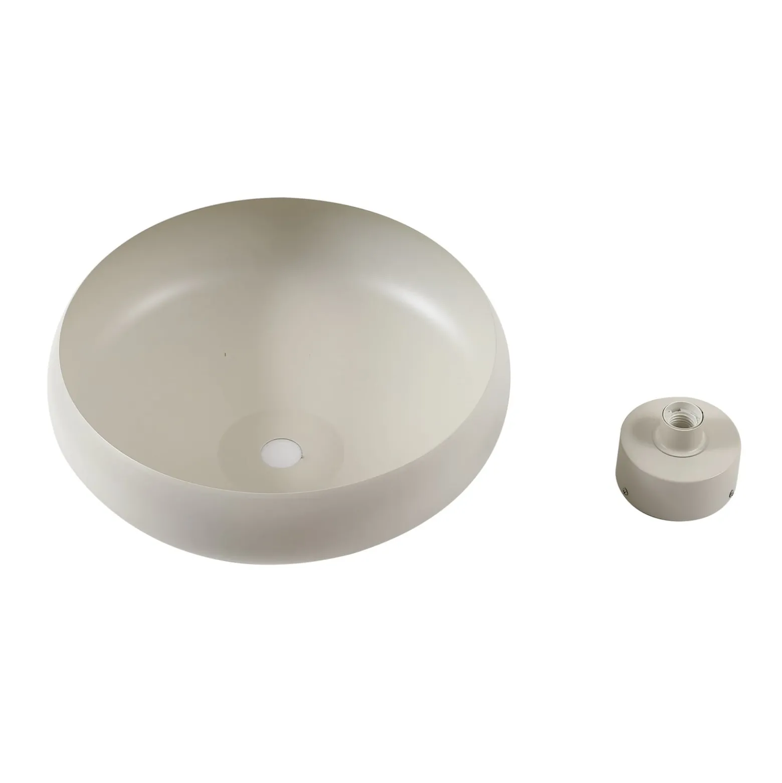 Lindby Elover kattovalaisin, beige, Ø 45 cm, rautaa
