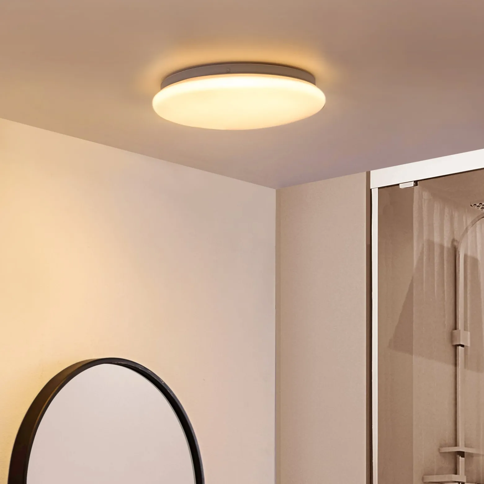 Lindby Emeryn LED-kattovalaisin, halkaisija 28 cm, valkoinen, 3 000 K