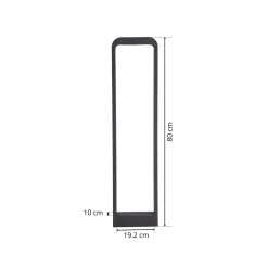 Lindby Emima LED polkuvalaisin, 80 cm, antrasiitti, alumiini