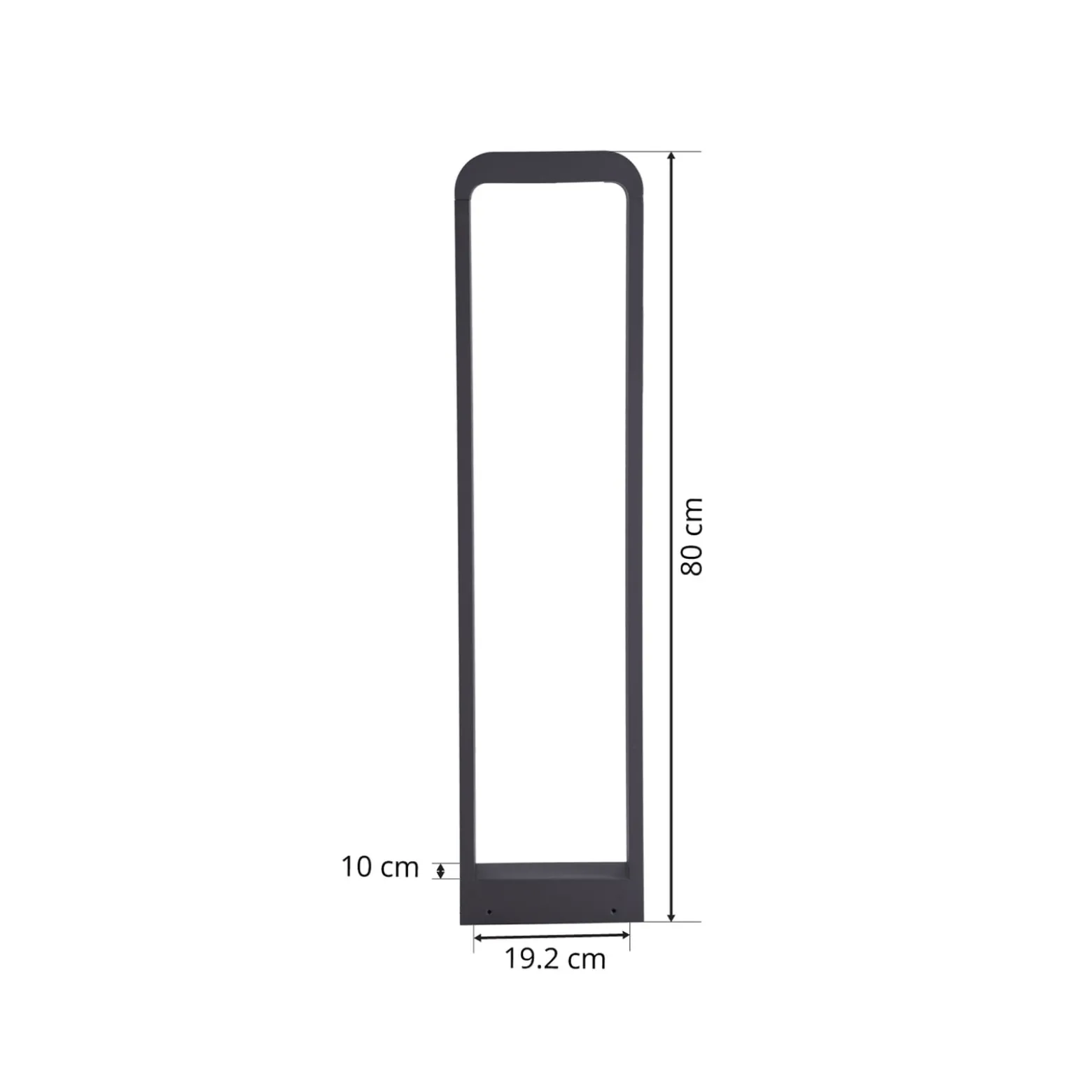 Lindby Emima LED polkuvalaisin, 80 cm, antrasiitti, alumiini