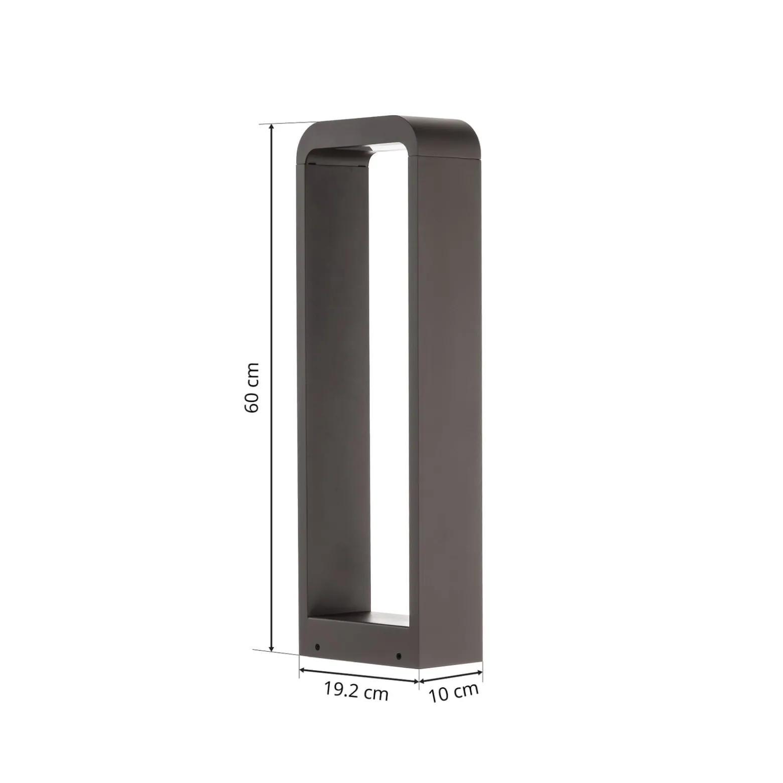 Lindby Emima LED polkuvalaisin, 60 cm, antrasiitti, alumiini