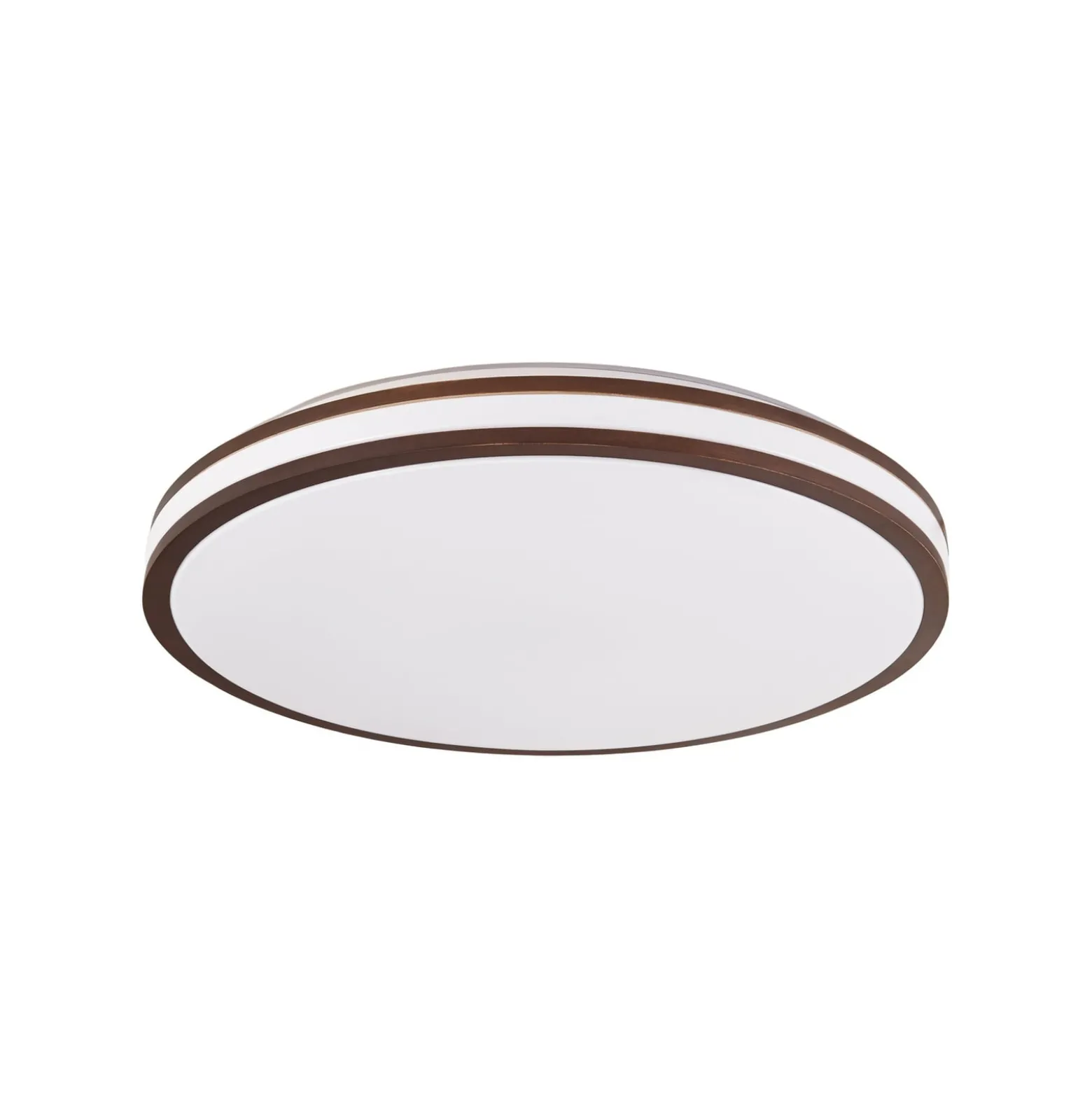 Lindby Emiva LED-kattovalaisin, halkaisija 50 cm, tumma puu, CCT