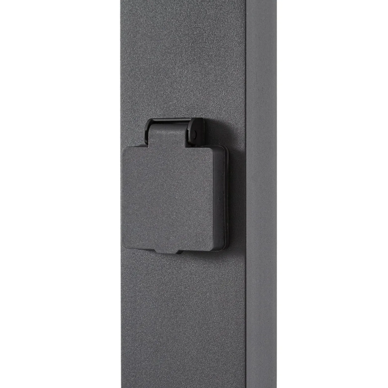 Lindby Enerio -pylväsvalaisin, musta, pistorasia, 80 cm, GU10
