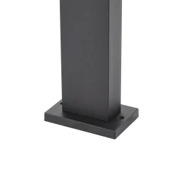 Lindby Enerio -pylväsvalaisin, musta, pistorasia, 80 cm, GU10