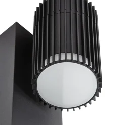Lindby Enerio -pylväsvalaisin, musta, pistorasia, 80 cm, GU10