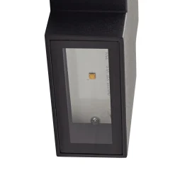 Lindby Fendir LED-ulkoseinävalaisin, musta, alumiini, 10,5 cm