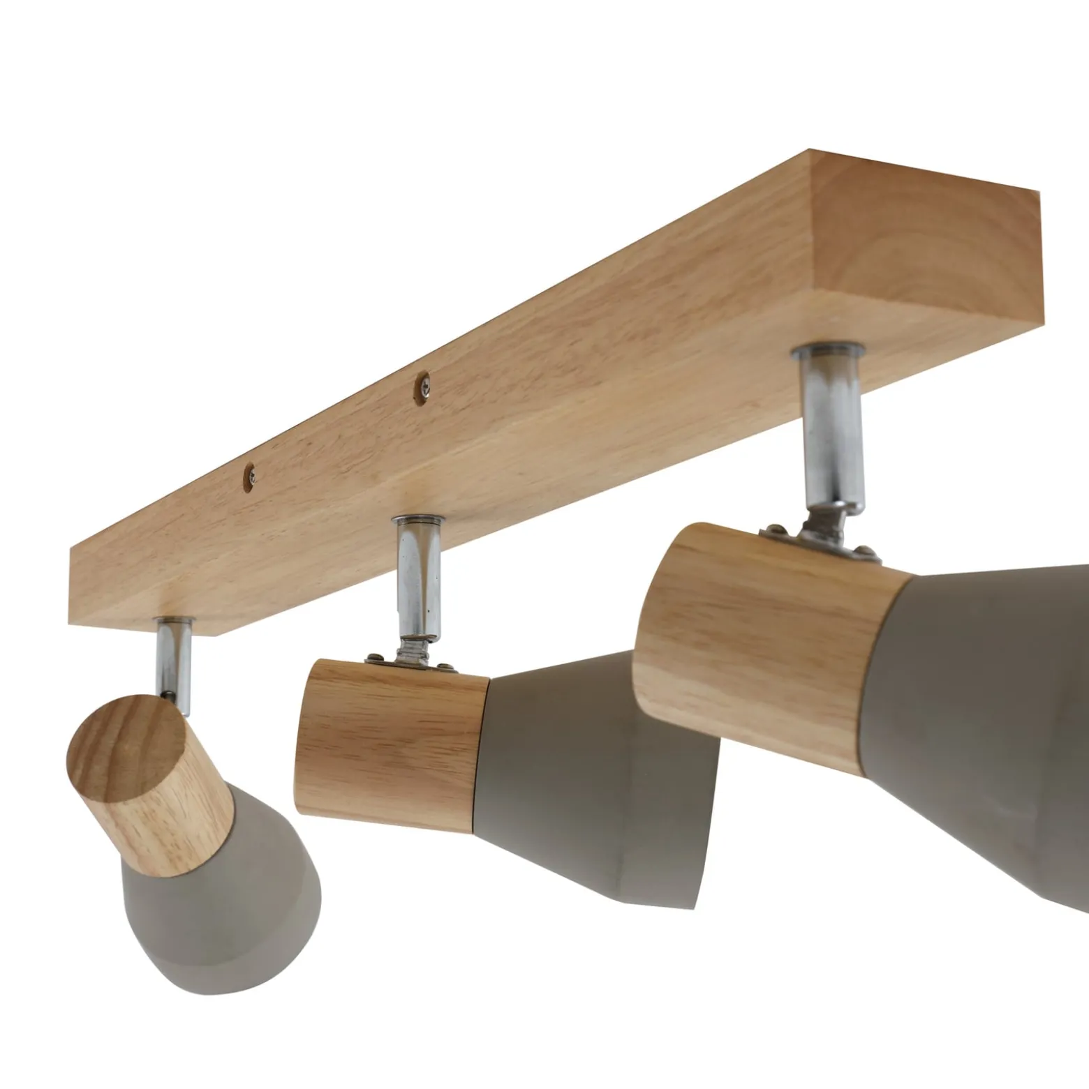 Lindby Filiz valonheitin, 3-valo, 47 cm pitkä, puu, betoni, E14