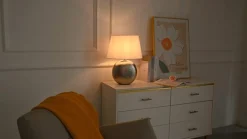 Lindby Florentino pöytävalaisin, 49 cm, keramiikka, tekstiili