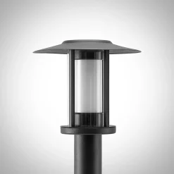 Lindby Gregory LED-seinävalaisin, 76cm, anturi, tummanharmaa, IP44