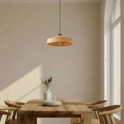 Lindby Haldor riippuvalaisin, rottinki, luonnonväri, Ø 40 cm