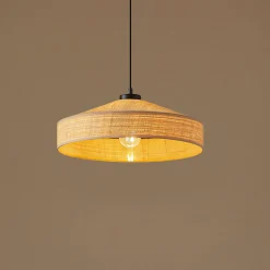 Lindby Haldor riippuvalaisin, rottinki, luonnonväri, Ø 40 cm