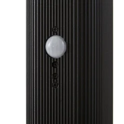 Lindby Halvar-pylväsvalaisin, 80 cm, musta, IP65, GU10, anturi