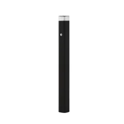 Lindby Halvar-pylväsvalaisin, 80 cm, musta, IP65, GU10, anturi