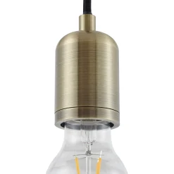 Lindby Hattie-riippuvalaisin, E27-pidin, messinki, Ø 4,7 cm