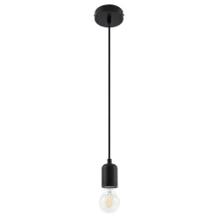 Lindby Hattie-riippuvalaisin, E27-pidin, musta, Ø 4,7 cm