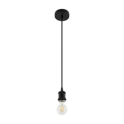 Lindby Hattie-riippuvalaisin, E27-pidin, musta, Ø 5 cm