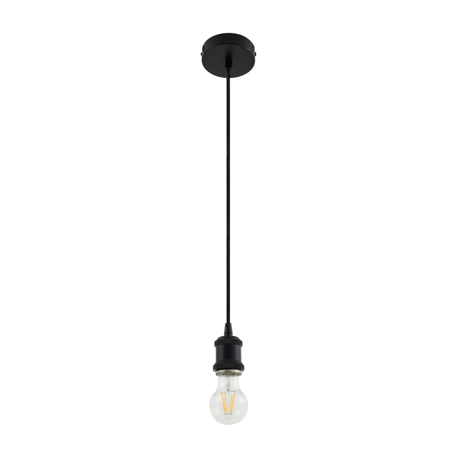 Lindby Hattie-riippuvalaisin, E27-pidin, musta, Ø 5 cm