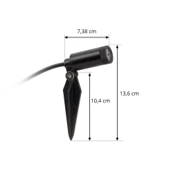 Lindby Heath -LED-maapiikkivalaisin, 4 kpl, musta