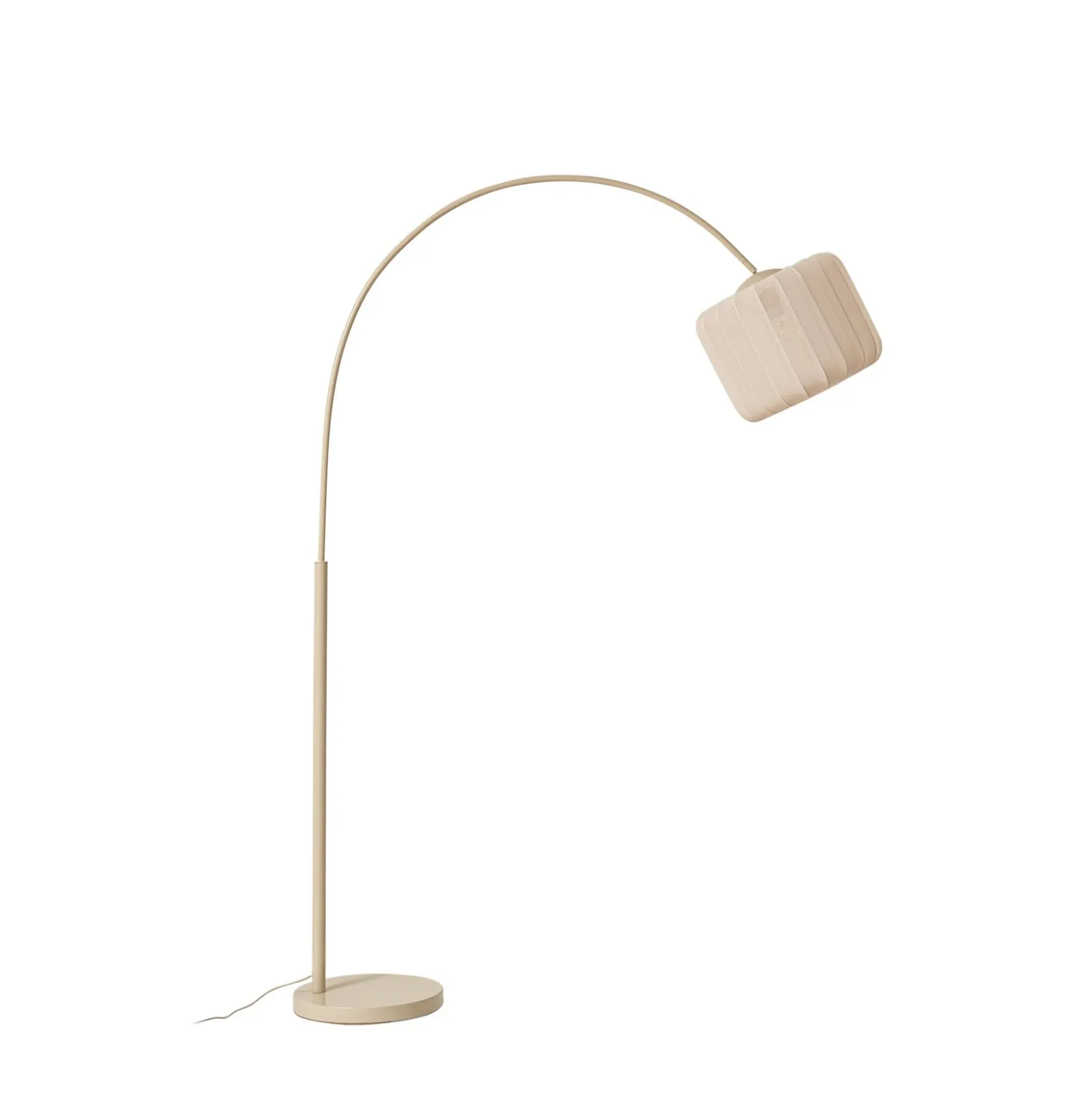 Lindby Helin-kaarivalaisin, beige, tekstiili, korkeus 198,5 cm