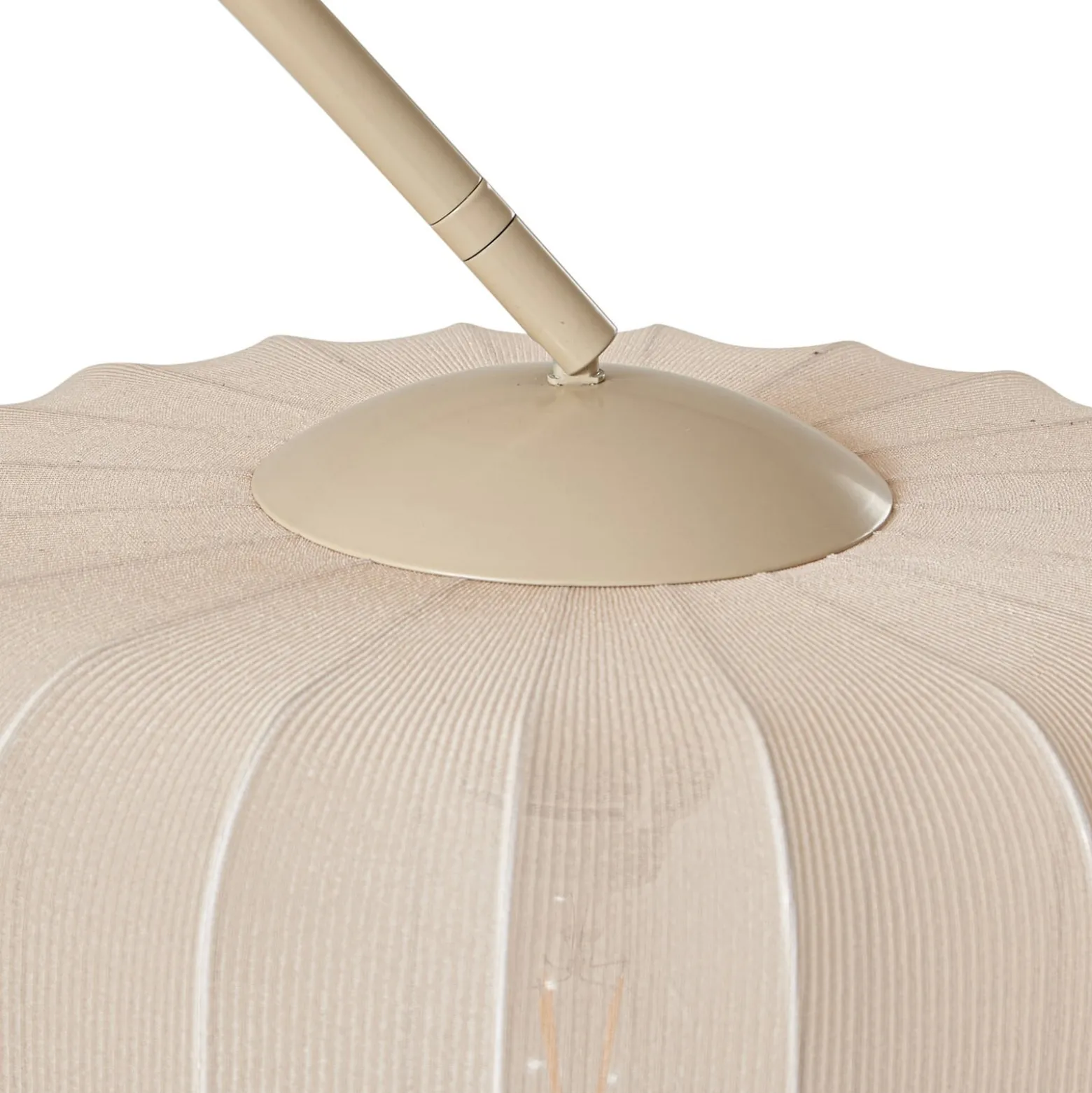 Lindby Helin-kaarivalaisin, beige, tekstiili, korkeus 198,5 cm
