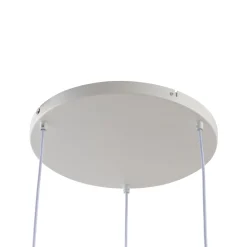 Lindby Helin riippuvalaisin, musta/valkoinen/harmaa, Ø 60 cm, 3-lamppuinen.
