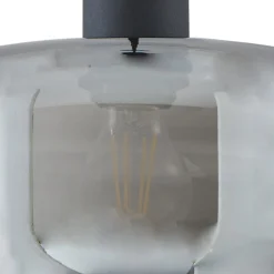 Lindby Hildur-riippuvalaisin, Ø 28,5 cm, 1-lamppuinen, harmaa, lasi