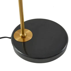 Lindby Hillary pöytävalaisin, musta/kulta, marmori, 49 cm