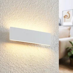 Lindby Ignazia LED-seinävalaisin, 28 cm, valkoinen, metalli, ylös/alasvalo