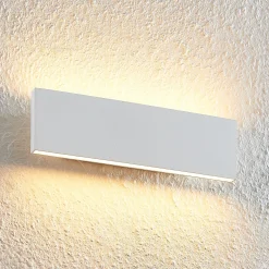 Lindby Ignazia LED-seinävalaisin, 28 cm, valkoinen, metalli, ylös/alasvalo