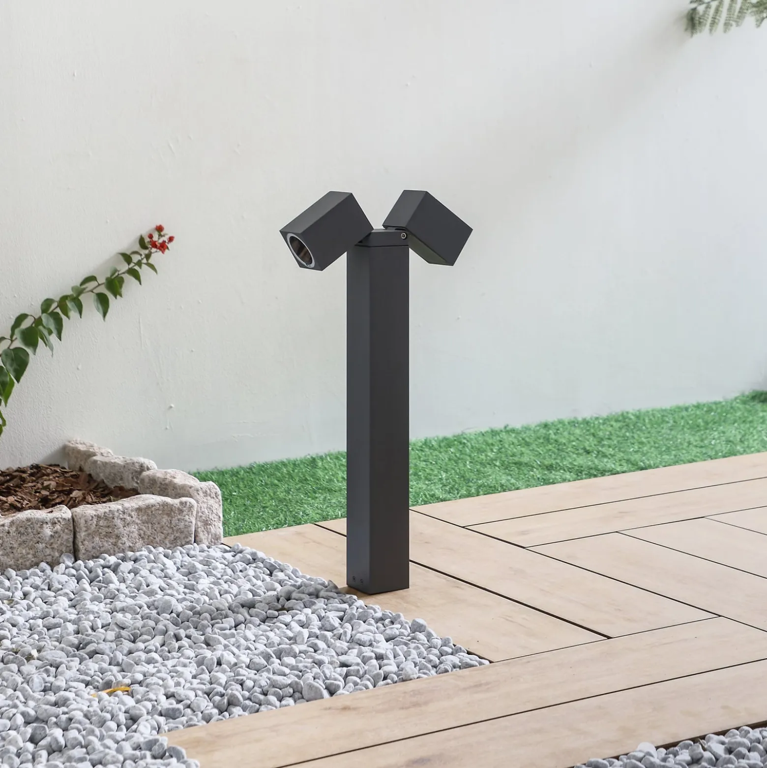 Lindby jalustavalaisin Othil, 2-valoinen, 50 cm, antrasiitti, metallia