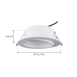 Lindby Jyla-uppovalaisin, mattavalkoinen, Ø 13 cm, GX53