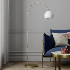 Lindby kaarilamppu Cynthia, messinkivärinen, lasi, 140 cm, E27
