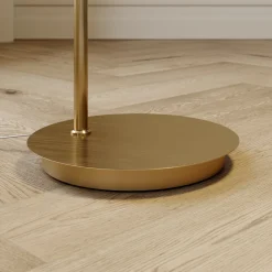 Lindby kaarilamppu Cynthia, messinkivärinen, lasi, 140 cm, E27