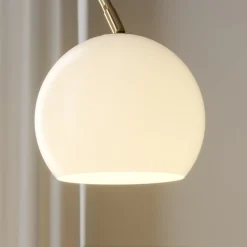 Lindby kaarilamppu Cynthia, messinkivärinen, lasi, 140 cm, E27